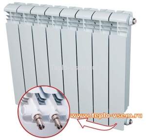 Алюминиевый радиатор Rifar ALUM VENTIL 500 4 секции (нижнее подключение)