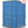Туалетная кабина EcoLight Max разобранная Панель шагрень, Цвет синий