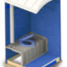 Туалетная кабина EcoLight Дачник Панель шагрень, Цвет синий