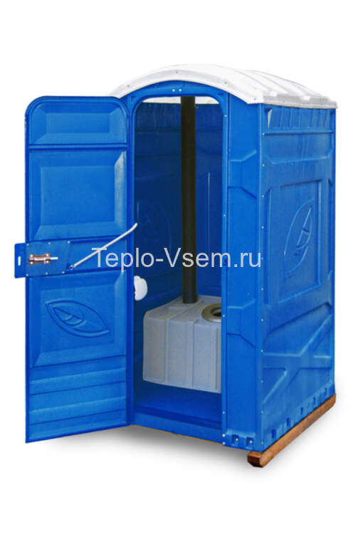 Туалетная кабина EcoLight Дачник Панель шагрень, Цвет синий