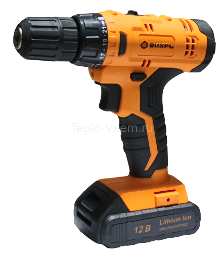 Дрель-шуруповерт аккумуляторная ДА-12-2к Вихрь