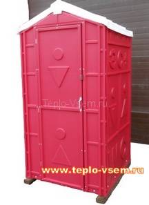 Туалетная кабина ЭкосервисПлюс Стандарт рубиновая 