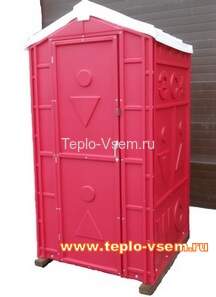 Туалетная кабина ЭкосервисПлюс Стандарт рубиновая 