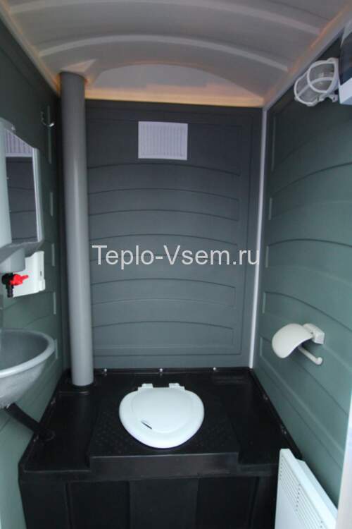 Туалетная кабина EcoLight Зимний A20 Панель шагрень, Цвет синий