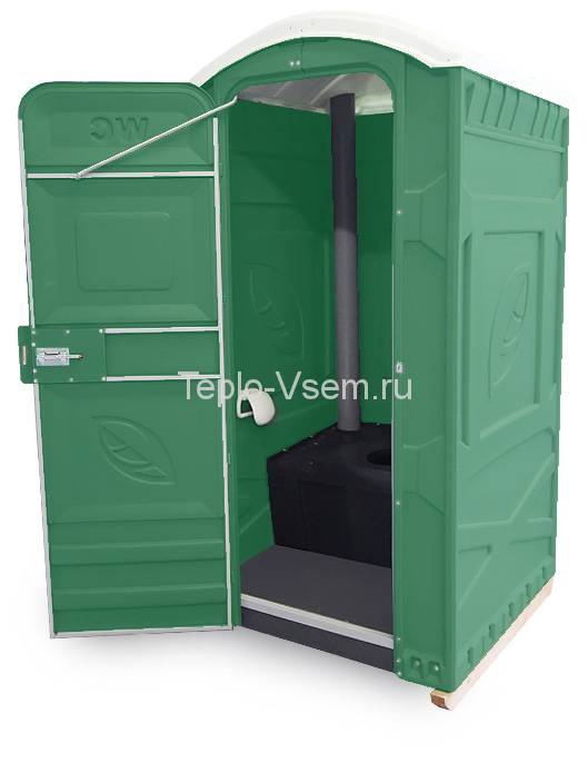 Туалетная кабина EcoLight Стандарт Панель шагрень, Цвет зеленый