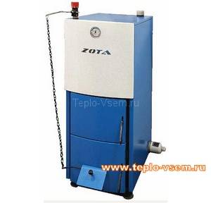Комбинированный котёл для твёрдого топлива ZOTA MIX 20 кВт (Регулятор тяги в комплекте)