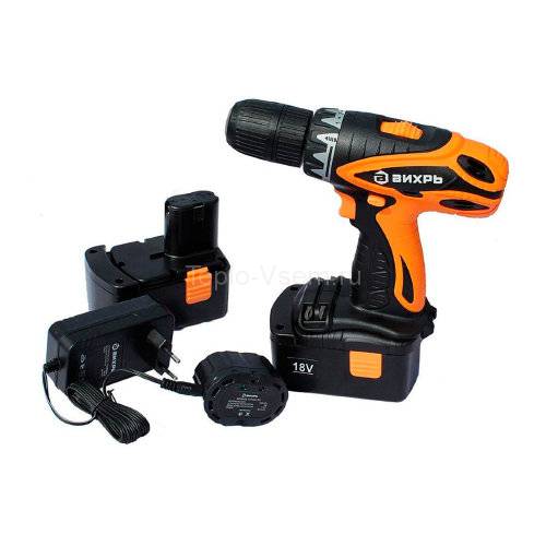 Дрель-шуруповерт аккумуляторная ДА-18-2к Вихрь