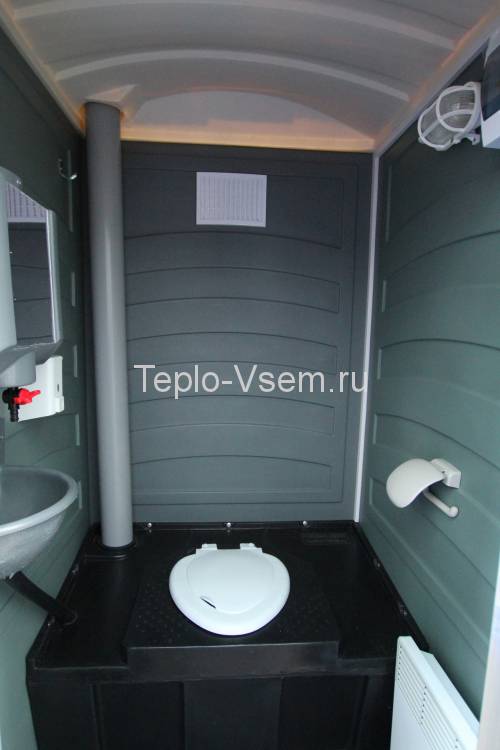 Туалетная кабина EcoLight Зимний A30 Панель шагрень, Цвет синий