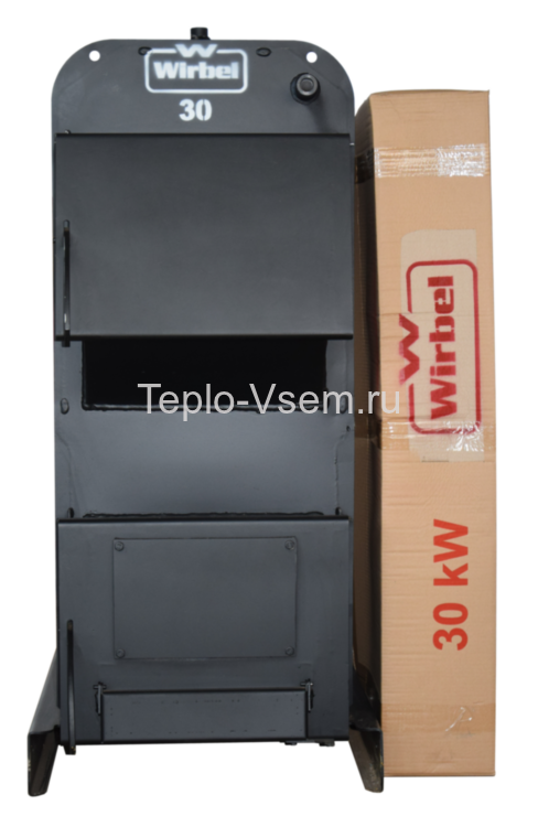 Стальной комбинированный твердотопливный  водогрейный  котёл на дровах c электротэнами Wirbel (Вирбель) EKO EL 60/24