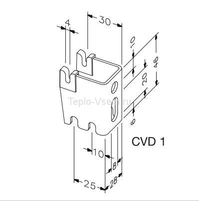 Zehnder CVD 1 крепёж радиатора C 0067