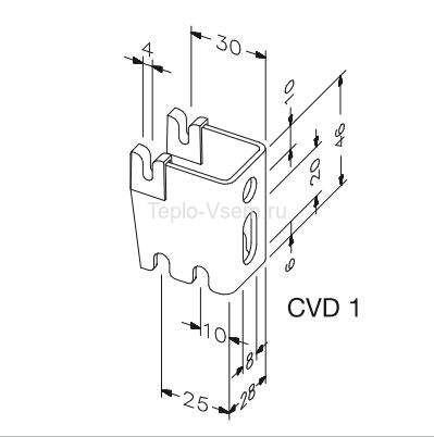 Zehnder CVD0 комплект держателей для Nova set 6x CVD0 RAL 9016