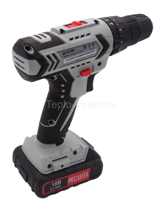 Дрель-шуруповерт аккумуляторная Ресанта ДА-18-2ЛК-У