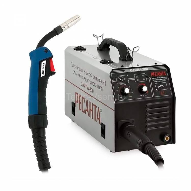 Полуавтоматический сварочный аппарат инверторного типа Ресанта САИПА-200 c функцией ММА 