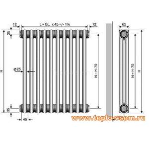 Стальной трубчатый радиатор ARBONIA 2057-22