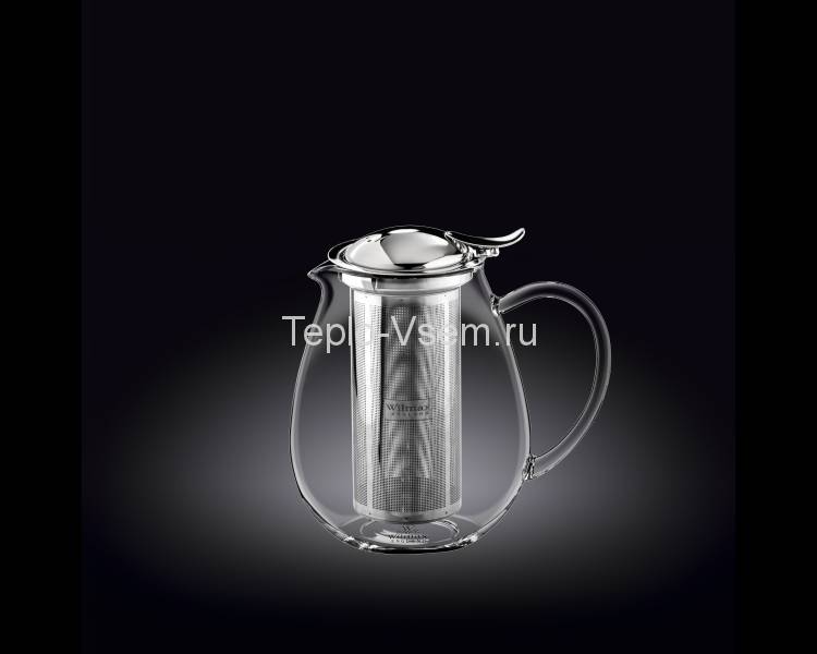 Чайник заварочный WILMAX Thermo 600мл нерж. фильтр (24) WL-888801 / A