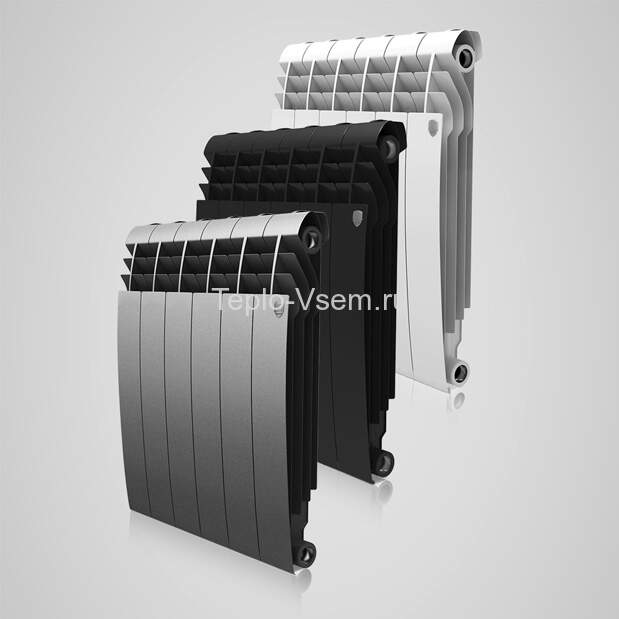 Биметаллический радиатор Royal Thermo BiLiner 500 Silver Satin 8 секций Биметаллический радиатор Royal Thermo BiLiner 500 Silver Satin 8 секций