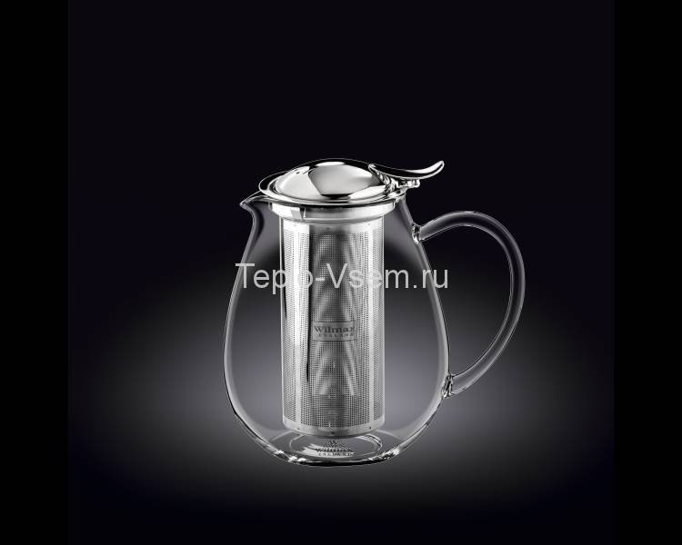 Чайник заварочный WILMAX Thermo 850мл нерж. фильтр (18) WL-888802 / A