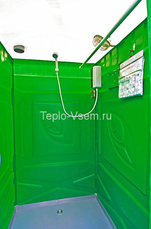 Кабина душевая мобильная EcoLight Бриз Панель шагрень, Цвет зеленый