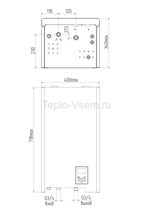 Электрический котёл РЭКО-18ПМ (18 кВт) 380 В